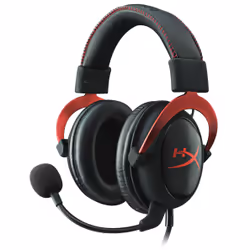 HyperX Cloud II, Avec fil, Jouer, 15 - 25000 Hz, 320 g, Casque, Noir, Rouge