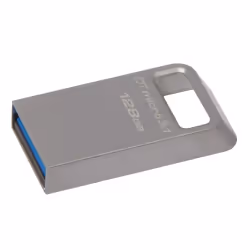 Kingston Technology DataTraveler Micro 3.1 128GB, 128 Go, USB Type-A, 3.2 Gen 1 (3.1 Gen 1), Sans capuchon, Métallique