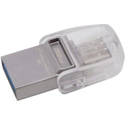 Kingston Technology DataTraveler microDuo 3C 32GB lecteur USB flash 32 Go USB Type-A / USB Type-C 3.2 Gen 1 (3.1 Gen 1) Argent