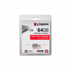 Kingston Technology DataTraveler microDuo 3C 64GB lecteur USB flash 64 Go USB Type-A / USB Type-C 3.2 Gen 1 (3.1 Gen 1) Noir