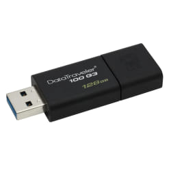 Kingston Technology DataTraveler 100 G3 lecteur USB flash 128 Go USB Type-A 3.2 Gen 1 (3.1 Gen 1) Noir