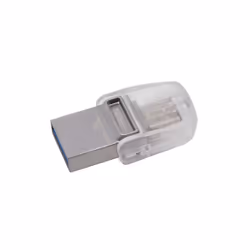 Kingston Technology DataTraveler microDuo 3C 128GB lecteur USB flash 128 Go USB Type-A / USB Type-C 3.2 Gen 1 (3.1 Gen 1) Argent