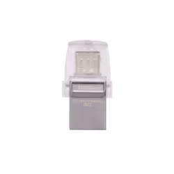 Kingston Technology DataTraveler microDuo 3C 128GB lecteur USB flash 128 Go USB Type-A / USB Type-C 3.2 Gen 1 (3.1 Gen 1) Argent