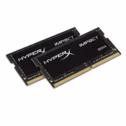 HyperX Impact 16GB DDR4 2666MHz Kit, 16 Go, 2 x 8 Go, DDR4, 2666 MHz, 260-pin SO-DIMM, Noir