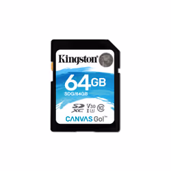 Kingston Technology Canvas Go!, 64 Go, SDXC, Classe 10, UHS-I, 90 Mo/s, 45 Mo/s