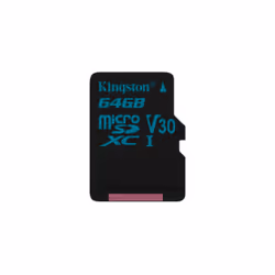 Kingston Technology Canvas Go!, 64 Go, MicroSDXC, Classe 10, UHS-I, 90 Mo/s, 45 Mo/s