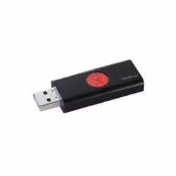 Kingston Technology DataTraveler 106, 128 Go, USB Type-A, 3.2 Gen 1 (3.1 Gen 1), Slide, Noir, Rouge