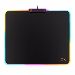 HyperX FURY Ultra, Noir, Monochromatique, Plastique, Caoutchouc, Rouge/Vert/Bleu, Base antidérapante, Tapis de souris de jeu