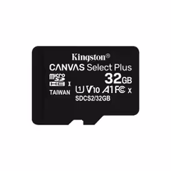 Kingston Technology Carte micSDHC Canvas Select Plus 100R A1 C10 de 32 Go + ADP, 32 Go, MicroSDHC, Classe 10, UHS-I, 100 Mo/s ...