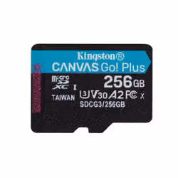 Kingston Technology Carte microSDXC Canvas Go Plus 170R A2 U3 V30 de 256 Go sans ADP