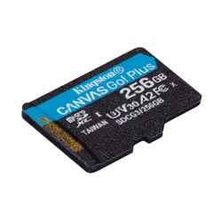 Kingston Technology Carte microSDXC Canvas Go Plus 170R A2 U3 V30 de 256 Go sans ADP