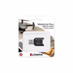 Kingston Technology MobileLite Plus lecteur de carte mémoire USB 3.2 Gen 1 (3.1 Gen 1) Type-A Noir