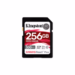 Kingston Technology 256GB Canvas React Plus SDXC UHS-II 300R/260W U3 V90 for Full HD/4K/8K, 256 Go, SD, Classe 10, UHS-II, 30 ...