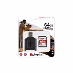 Kingston Technology Canvas React Plus 64 Go SD UHS-II Classe 10