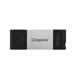 Kingston Technology DataTraveler 80 lecteur USB flash 64 Go USB Type-C 3.2 Gen 1 (3.1 Gen 1) Noir, Argent