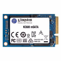 Kingston Technology SSD KC600 SATA3 mSATA de 256 Go, 256 Go, mSATA, 550 Mo/s, 6 Gbit/s
