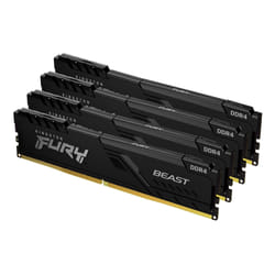 Kingston Technology FURY 64Go 3200MT/s DDR4 CL16 DIMM (Kit de 4) 1Gx8 Beast Black