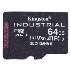 Kingston Technology Industrial, 64 Go, MicroSDXC, Classe 10, UHS-I, Class 3 (U3), V30