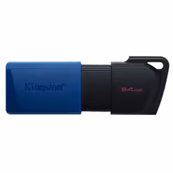 Kingston Technology DataTraveler 64GB USB3.2 Gen 1 Exodia M (Noir + Bleu), 64 Go, USB Type-A, 3.2 Gen 1 (3.1 Gen 1), Slide, 1 ...