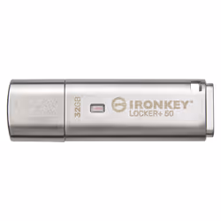 Kingston Technology IronKey Locker+ 50, 32 Go, USB Type-A, 3.2 Gen 1 (3.1 Gen 1), 145 Mo/s, Casquette, Argent