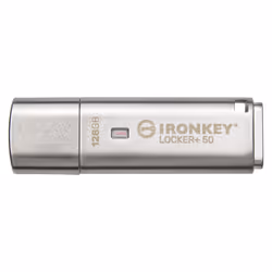 Kingston Technology IronKey Locker+ 50, 128 Go, USB Type-A, 3.2 Gen 1 (3.1 Gen 1), 145 Mo/s, Casquette, Argent