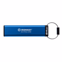 Kingston Technology IronKey Keypad 200 de 64 Go, FIPS 140-3 niveau 3 (en attente), chiffrement AES-256, 64 Go, USB Type-A, 3. ...