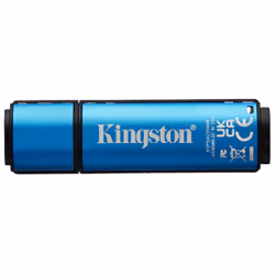 Kingston Technology IronKey Vault Privacy 50 lecteur USB flash 256 Go USB Type-C 3.2 Gen 1 (3.1 Gen 1) Noir, Bleu