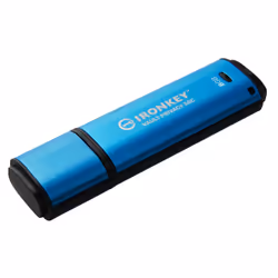 Kingston Technology IronKey Vault Privacy 50 lecteur USB flash 8 Go USB Type-C 3.2 Gen 1 (3.1 Gen 1) Noir, Bleu