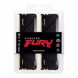 Kingston Technology FURY 64GB 3200MT/s DDR4 CL16 DIMM (Kits de 4) Beast RGB