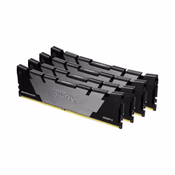 Kingston Technology FURY 32 Go 3600 MT/s DDR4 CL16 DIMM (Kits de 4) Renegade Black, 32 Go, 4 x 8 Go, DDR4, 3600 MHz, 288-pin  ...