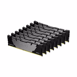 Kingston Technology FURY 256 Go 3200 MT/s DDR4 CL16 DIMM (Kits de 8) Renegade Black, 256 Go, 8 x 32 Go, DDR4, 3200 MHz, 288-p ...