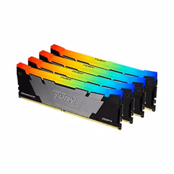 Kingston Technology FURY 32 Go 3600 MT/s DDR4 CL16 DIMM (Kits de 4) Renegade RGB, 32 Go, 4 x 8 Go, DDR4, 3600 MHz, 288-pin DI ...