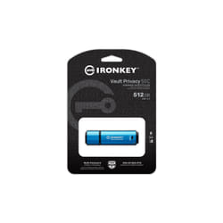 Kingston Technology IronKey Vault Privacy 50 lecteur USB flash 512 Go USB Type-C 3.2 Gen 1 (3.1 Gen 1) Noir, Bleu