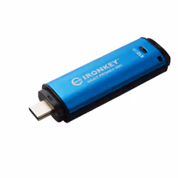 Kingston Technology IronKey Vault Privacy 50 lecteur USB flash 512 Go USB Type-C 3.2 Gen 1 (3.1 Gen 1) Noir, Bleu