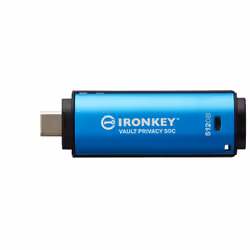 Kingston Technology IronKey Vault Privacy 50 lecteur USB flash 512 Go USB Type-C 3.2 Gen 1 (3.1 Gen 1) Noir, Bleu - Vue supplémentaire 5