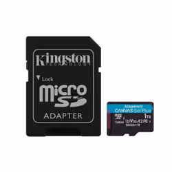 Kingston Technology Carte microSDXC Canvas Go Plus 170R A2 U3 V30 de 1To + ADP