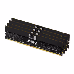 Kingston Technology FURY 64 Go 6400 MT/s DDR5 ECC Reg CL32 DIMM (kit de 4) Renegade Pro XMP, 64 Go, 4 x 16 Go, DDR5, 6400 MHz ...