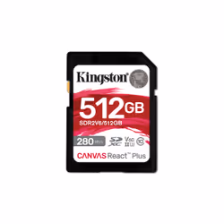 Kingston Technology 512GB Canvas React Plus SDXC UHS-II 280R/150W U3 V60 for Full HD/4K, 512 Go, SDXC, Classe 10, UHS-II, 280 ...