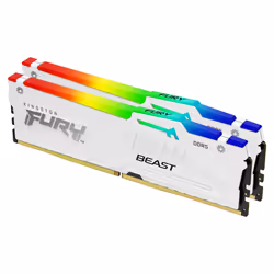 Kingston Technology FURY Beast 64GB 6400MT/s DDR5 CL32 DIMM (Kits de 2) White RGB XMP, 64 Go, 2 x 32 Go, DDR5, 288-pin DIMM, ...