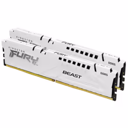 Kingston Technology FURY Beast 32 Go 6000 MT/s DDR5 CL30 DIMM (Kits de 2) White XMP, 32 Go, 2 x 16 Go, DDR5, 288-pin DIMM, Bl ...