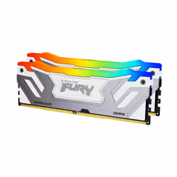 Kingston Technology FURY 48Go 8400MT/s DDR5 CL40 CUDIMM (Kit de 2) Renegade RGB Blanc XMP, 48 Go, 2 x 24 Go, DDR5, 288-pin DI ...
