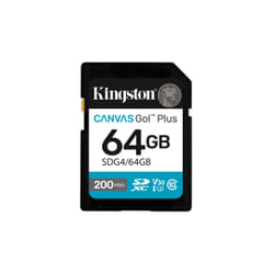 Kingston Technology 64 Go SDXC Canvas Go Plus Gen4 200 Mo/s C10 UHS-I U3 V30