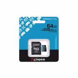 Kingston Technology Carte microSDXC Canvas Go Plus Gen4 200 Mo/s A2 U3 V30 64 Go + adaptateur - Vue supplémentaire 5