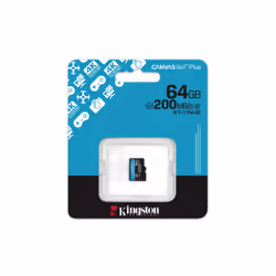 Kingston Technology Carte microSDXC Canvas Go Plus Gen4 200R A2 U3 de 64 Go, pack unique sans ADP