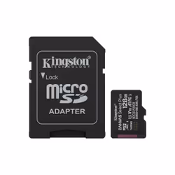 Kingston Technology 128GB microSDXC Canvas Select Plus Gen3 150MB/s A1 (Adaptateur SD inclus), 128 Go, MicroSDXC, Classe 10, ...