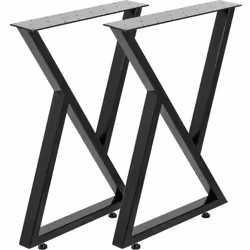 Pieds de table - VEVOR - 71 x 61 cm - Acier - Noir - Charge Max 800 KG