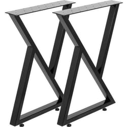 Pieds de table - VEVOR - 71 x 61 cm - Acier - Noir - Charge Max 800 KG