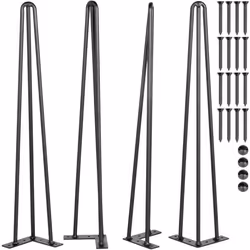 Pieds de table - VEVOR - 4 Pcs - Acier au carbone - 16 - Charge max 100 kg