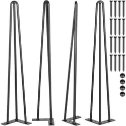 Pieds de table - VEVOR - 4 Pcs - Acier au carbone - 16 - Charge max 100 kg