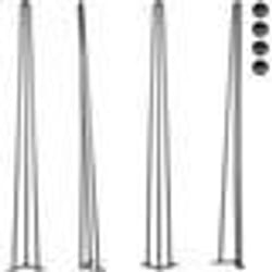 Pieds de table - VEVOR - 30 - 762 cm - Acier au Carbone - Lot de 4 - Gris